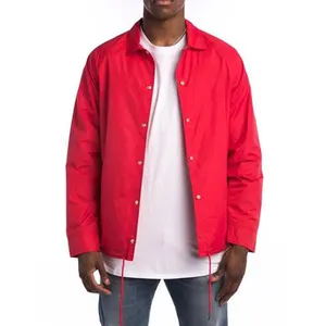 Özel kırmızı rüzgarlık antrenör ceketleri spor eğitimi ceketler