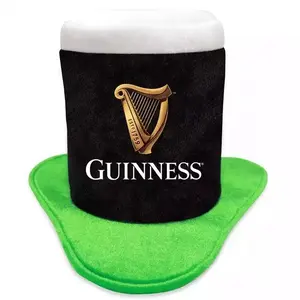 Goedkope Prijs Promotionele St Patricks Dag Guinness Bier Gevulde Pluche Top Hoed