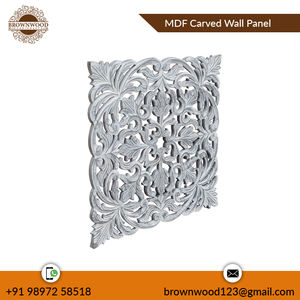 Elegante panel de pared tallado a mano de MDF de color antiguo blanco quemado, perfecto para habitaciones modernas y decoración de oficina disponible a precio de fábrica - Product Image 4