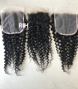 Extensiones de cabello humano brasileño Remy, sin procesar, 5x5, rizado, con cutícula, venta al por mayor - Product Image 2