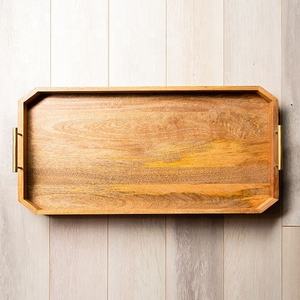 Natural Pine Wood Decorative <b>Serving</b> Set With Spoon Handmade Tray Platter Hot Selling <b>indian</b> wood bowl by lametierartz - Product Image 3