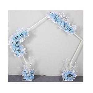 ชุดฉากหลังโลหะสีขาวสองชิ้นขนาดแตกต่างกันสำหรับงานแต่งงานของตกแต่งกลางแจ้งและในร่ม - Product Image 4