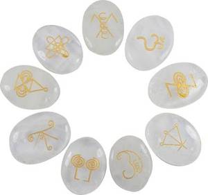 Amor divino energía curativa piedra lunar blanca Karuna Reiki piedras ovaladas en juego pulido decoración de Reiki espiritual y regalo de meditación - Product Image 1