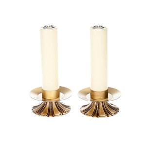 Cruz de latón grabada con portavelas redondo, suministros de Iglesia, Brassworld, India - Product Image 4