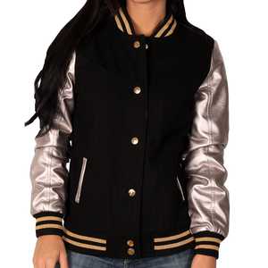 Veste universitaire en toile personnalisable de haute qualité avec manches en cuir brodées en chenille à séchage rapide Couleurs personnalisées-pour l'hiver - Product Image 3