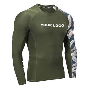 Wholesale Custom Made MMA <b>BJJ</b> <b>Rashguard</b> Long Sleeve Mens Compression Wear - Product Image 1