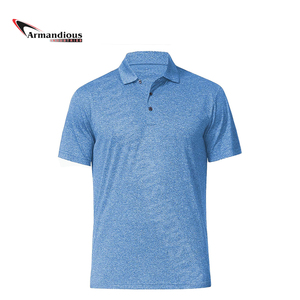 Tendencia promocional Premium Custom Sport Bordado Logo Plain Golf Polo Camiseta en blanco hombre Camiseta polo 100% algodón - Product Image 6