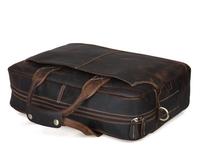 Porte-documents d'affaires en cuir de vachette véritable marron personnalisé du fabricant sac de bureau pour homme en cuir véritable 14 pouces sacoche pour ordinateur portable pour hommes femmes