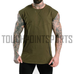 Men's Custom Logo Printed Sleeveless Tank Top <b>Travel</b> <b>Vest</b> Gym Top - Product Image 1