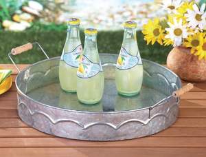 Plateau de service carré en acier inoxydable avec poignée de plateau cadeau pour repas Fruits thé café table cuisine Wedding-KEI-16043 métal - Product Image 4