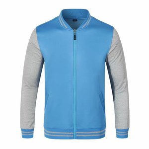 Chaqueta de bombardero de lana estilo universitario con cremallera para hombre personalizada más vendida, ropa de calle de invierno con letras Collage y diseño impreso - Product Image 2