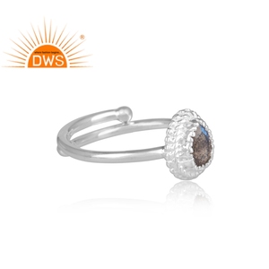 Pear Cut <b>Labradorite</b> Gemstone <b>Ring</b> Jewelry Fine 925 Sterling Silver Designer <b>Ring</b> Jewelry Wholesaler - Product Image 3