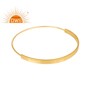 Manufacturer <b>Indian</b> Gold Plated 925 Sterling Silver Handmade Simple Fashion <b>Bangle</b> Jewelry Wholesaler - Product Image 1