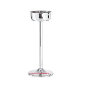 Support rond de refroidisseur de vin en métal avec le polonais brillant pour des occasions de partie - Product Image 1