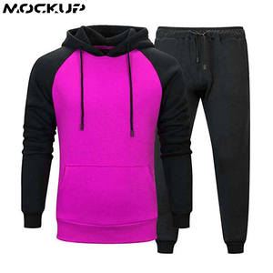 Survêtement de sport pour hommes, survêtement athlétique décontracté de qualité supérieure avec fermeture de pull à poches, - Product Image 4