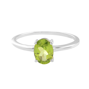 Anillo de piedras preciosas de peridoto natural de Plata de Ley 925 chapado en oro de alta calidad, stock listo al por mayor - Product Image 4
