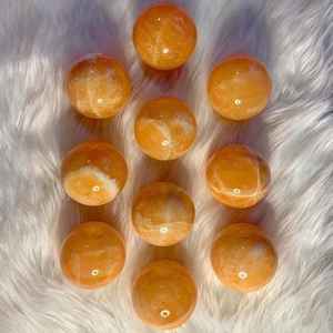 Sphère de calcite orange de haute qualité en gros, pierre précieuse naturelle polie, boule de cristal de guérison, sphère de calcite pour la décoration de la maison - Product Image 1