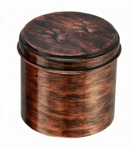 โกศทรงกระบอกทรงกลมทรงกระบอกสำหรับสัตว์เลี้ยงทำจากทองแดงเป็นรูปอุ้งเท้าสัตว์เลี้ยงทำจากพลาสติก - Product Image 1