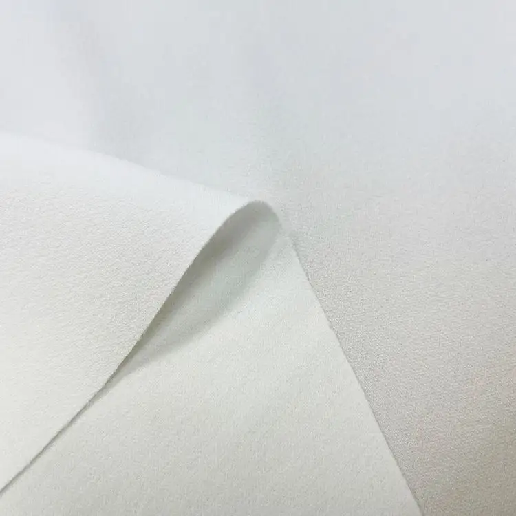 LCWJ003 96% Polyester 4% Spandex 222gsm Soft Drape 4-Wege-Stretch Heavy Crepe Bridal Fabric