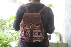 Gran oferta, mochila hecha a mano de cuero Jacquard, mochila de cuero Real, Unisex, multiusos, nuevo diseño, bolsa, producto a granel al por mayor - Product Image 5