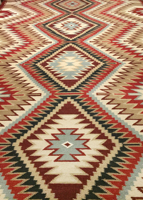 Tapis Kilim Puzzle Moderne Imprimé Design Tissé à la Main Carré Plat Qualité Supérieure Laine Douce Lavable Réversible Anti-taches