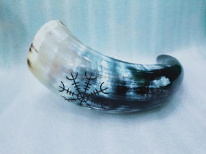 Cuerno Vikingo para Beber Tallado a Mano de Primera Calidad, Auténtico y Seguro para Alimentos, Sin Fugas - Product Image 6