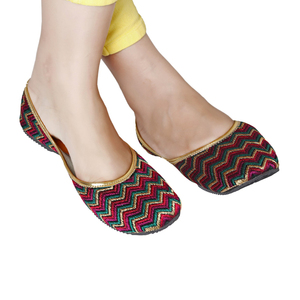 รองเท้าส้นแบนหลากสีสำหรับผู้หญิง,2021รองเท้างานแต่งงาน Khussa Jutti - Product Image 2