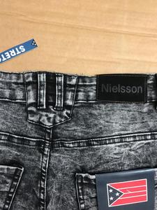 Vêtements de marque authentiques, denim pour homme, coton, décontracté, coupe slim, extensible, respirant, teint en pièce, fermeture éclair, mi-longueur - Product Image 3