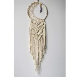 Groothandel Macrame Dream Catcher Ontworpen Met Hand Made Ruwe Katoen Draad Export Kwaliteit Ik Gemaakt In India