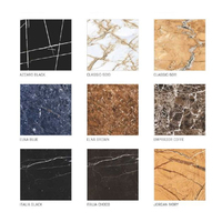 WALLMARK Carreaux de sol en céramique vitrifiée polie effet marbre brillant design moderne résistants aux acides 60x60 60x120 80x80 80x160
