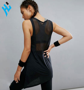 Gran oferta, camiseta sin mangas de lujo negra con logotipo personalizado de verano para mujer, ropa de gimnasio con logotipo personalizado para mujer, camiseta sin mangas - Product Image 2