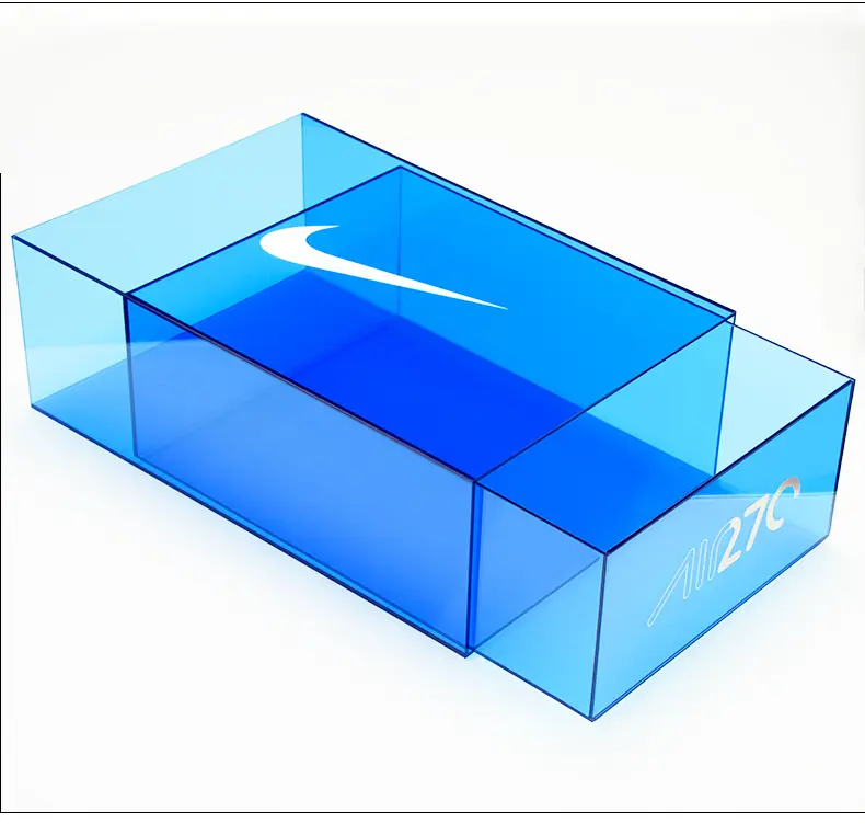 SpringSign fabrika özel 3mm kristal Nike ayakkabı akrilik ayakkabı kutusu