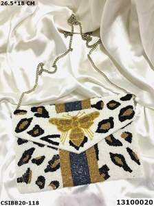 Banjara Boho Sac de soirée en perles de créateur fait à la main pour dames pour les occasions de mariage - Product Image 3