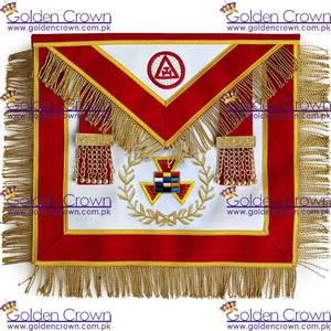 Cheap Masonic Royal Arch Past High Priest PHP Bullion Hand Embroidered Apron| Masonic Regalia Apron Supplier - Product Image 2