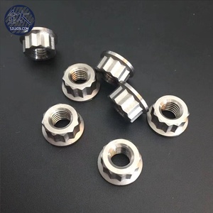 Cường Độ Cao Gr5 Hợp Kim Titan <span class=keywords><strong>12</strong></span> Điểm <span class=keywords><strong>Hex</strong></span> Mặt Bích Các Loại Hạt Cho Xe Gắn Máy - Product Image 6