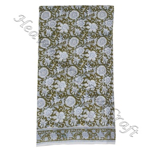 100% coton indien main bloc Floral imprimé Design motif tissu vêtements d'été robe tissu bas prix pour sac utilisation - Product Image 5