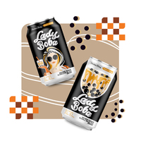 Té de burbujas Lady Boba Pearl Taro con leche, 9 Brix, 315 ml, concentrado esterilizado instantáneo en lata de Taiwán con 24 meses de duración.