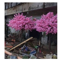 Pohon Bunga Sakura Buatan Tinggi 300cm, Bahan Fiberglass dan Sutra, Dekorasi Pernikahan Dalam Ruangan, Tahan Lama, Ramah Lingkungan