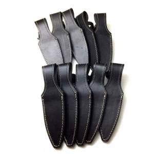 Bordures en cuir pour couteaux à lame fixe à Double bord, 10 pièces, produit fabriqué en usine, avec incrustation de peau en Grain riche, vente en gros, offre spéciale - Product Image 2