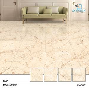 Azulejos de Porcelana Pulidos Vitrificados de Color Marrón Marfil, Modelo Nuevo Indio, Alto Brillo, Solubles en Sal, 60X60, Gran Venta - Product Image 3