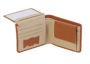 Billetera de cuero con bloqueo RFID para hombre, billetera con varias ranuras para tarjetas, solapa, Identificación de ventana - Product Image 2