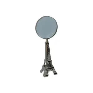 에펠 탑 모양의 디자인 핸들 현대 돋보기 디자인 실버 반짝 마무리 표준 돋보기 렌즈