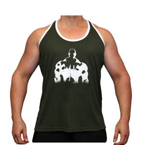 Camiseta de gimnasio para hombre con impresión personalizada T-Back Men Gym Singlets camiseta sin mangas - Product Image 1