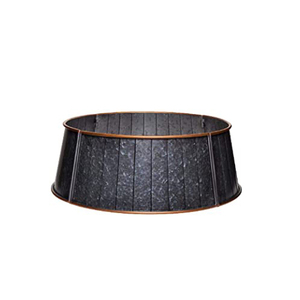 Jupe d'arbre de forme ronde en métal enduit rouge luxueux collier d'arbre de Noël de bonne qualité à vendre - Product Image 5