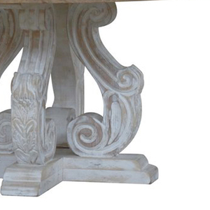 Meubles en bois - Table à manger ronde d'intérieur indonésienne en bois massif - Product Image 3