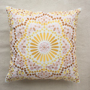 Housse de coussin brodée à formes géométriques, taie d'oreiller en coton, personnalisée, avec broderie, 18x18 pouces, haute qualité,, - Product Image 5