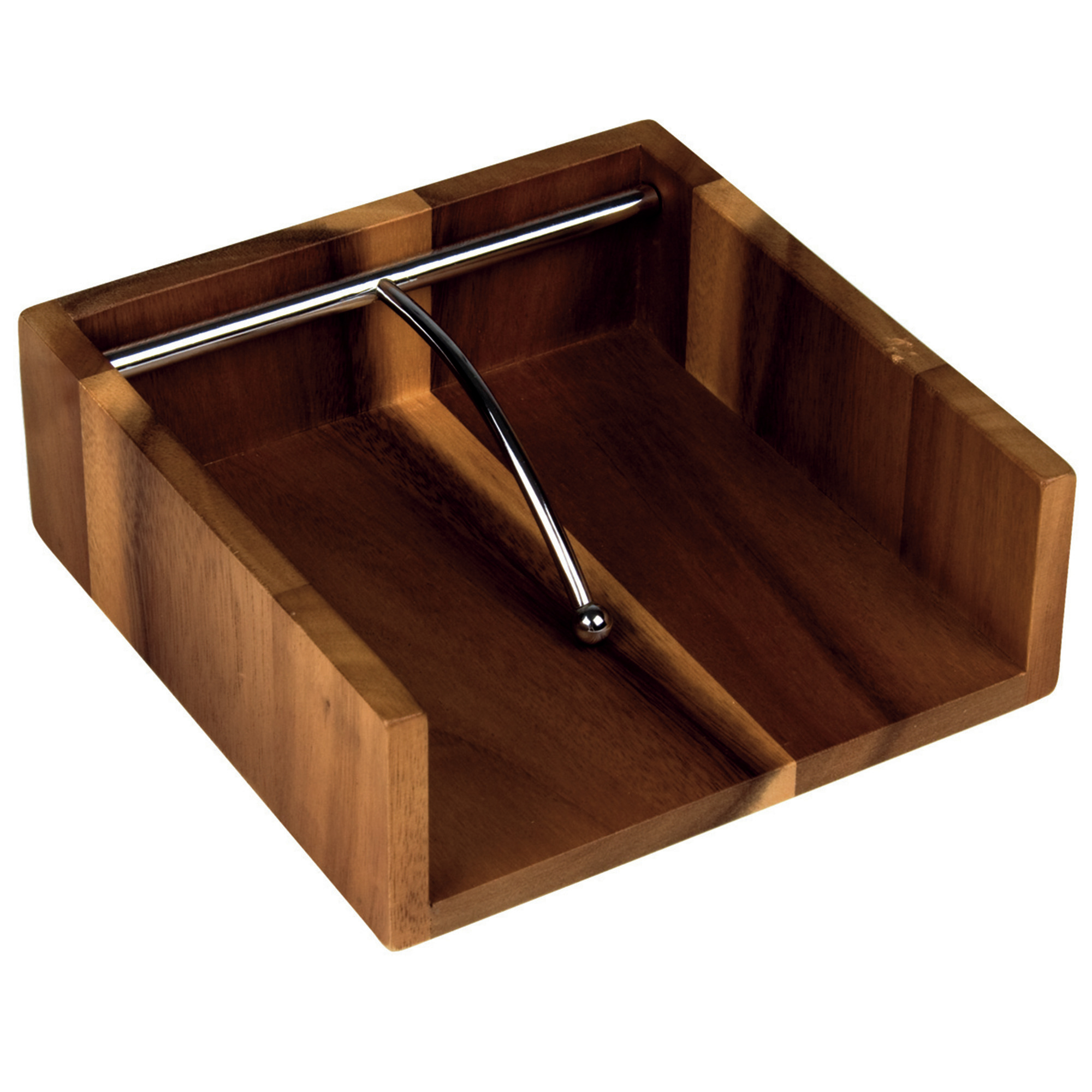 Porte-serviettes Mid Century années 50 avec serviettes de cette époque bois laiton - France