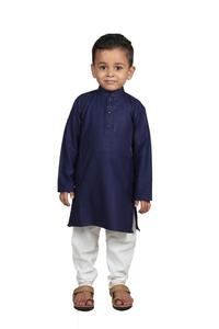Costume artistique pour homme, design indien décontracté, fait que les gens se sentent différents, kurta en coton uni pour garçons - Product Image 2