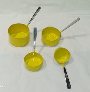 ชุดถ้วยตวงสแตนเลสบริสุทธิ์4ชิ้นมีด้ามจับดีไซน์ที่ดีที่สุดเหมาะสำหรับชากาแฟและทำอาหาร - Product Image 2