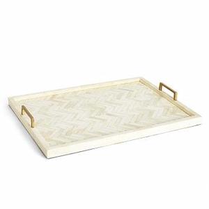 Plateau en bois d'émail, pour serveur, avec poignée, ustensile rectangulaire, pour la cuisine et l'hôtel, plat décoratif, gain économique - Product Image 1